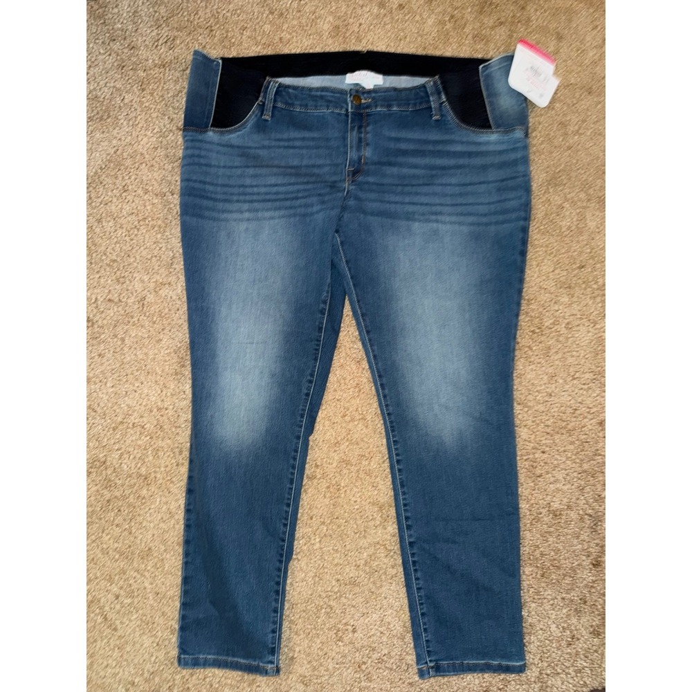 Isabel Maternity by Ingrid & Isabel Womens Blue Wash Denim Jeggings‎ Size 18/34R